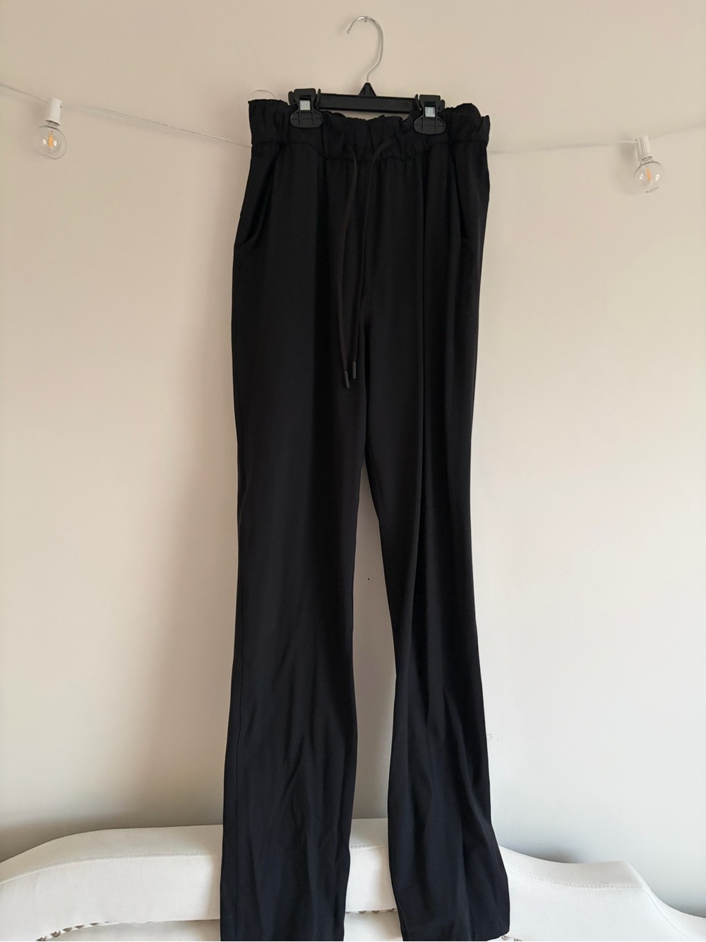 Black Lululemon Wide Leg Joggers Size 2